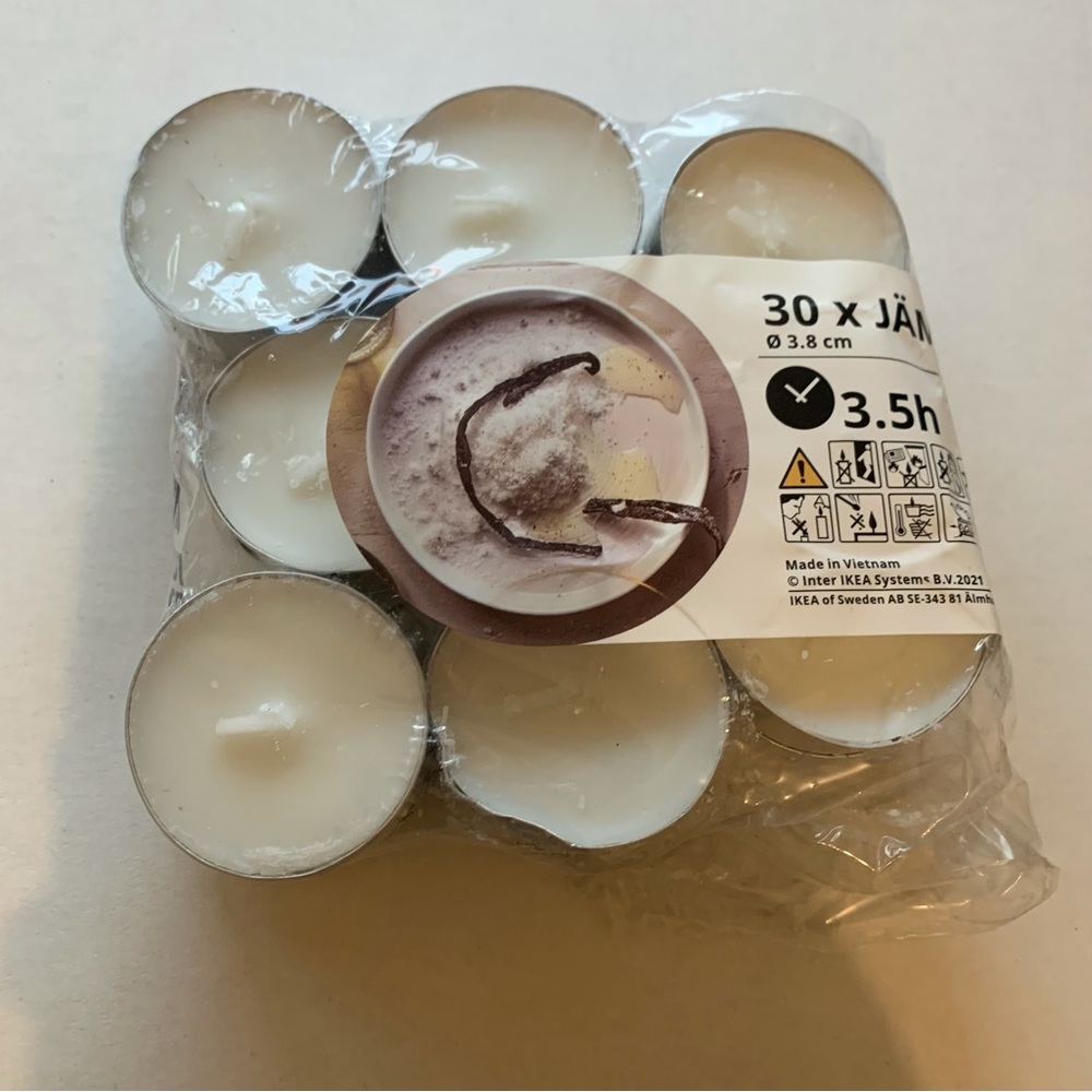IKEA JÄMLIK Vanilla Scented tealight Candles
